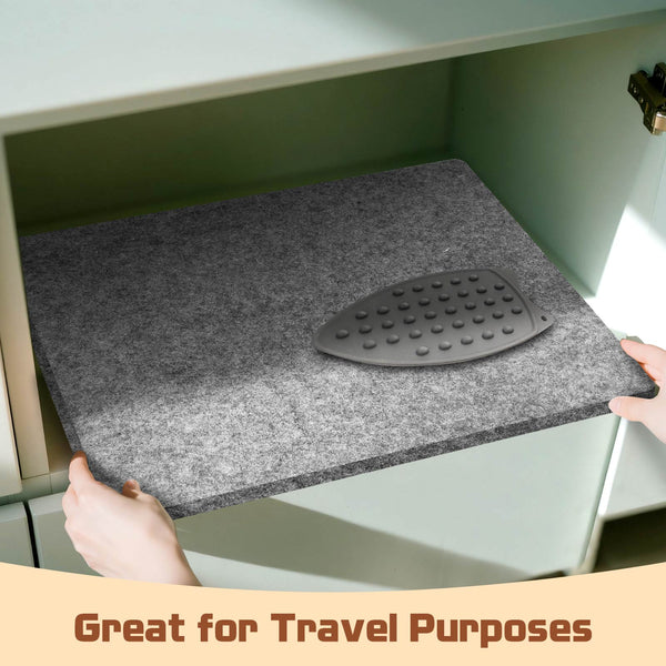 Seloom 17"X13.5" Wool Ironing Mat for Quilters with Iron Mesh Cloth, Wool Pressing Pad Easy Pressed Iron Mat for Retains Heat, Great for Quilting & Sewing Projects