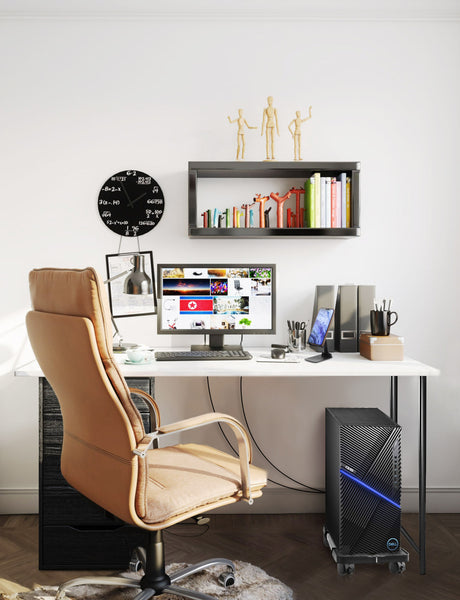 Seloom Computer Tower Stand, Adjustable Mobile CPU Stand with Rolling Caster Wheels, PC Tower Stand Holder for Floor Carpet Gaming PC Case, Fits Home Office Under Desk, Black