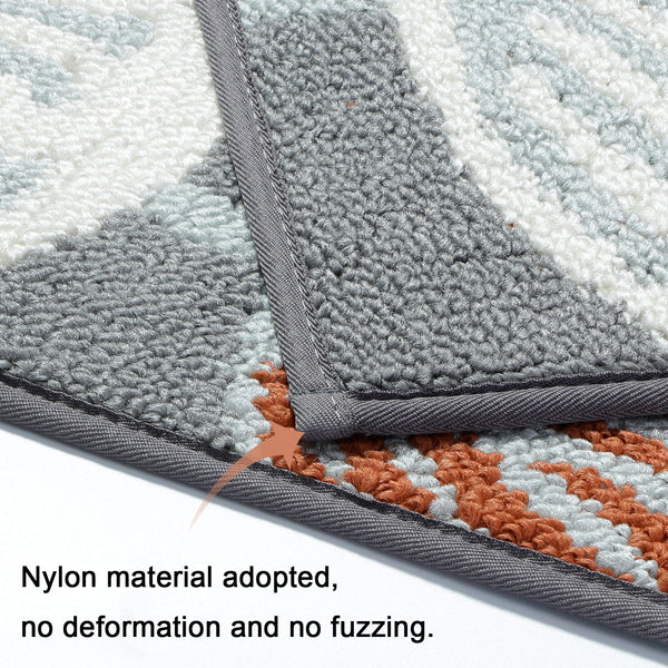 Seloom Durable Kitchen Rug Runners with Non-slip Rubber Backing and Unique Flower Design, Perfect for Kitchen Floor (Set of 2, 18×27+18×47 Inch)