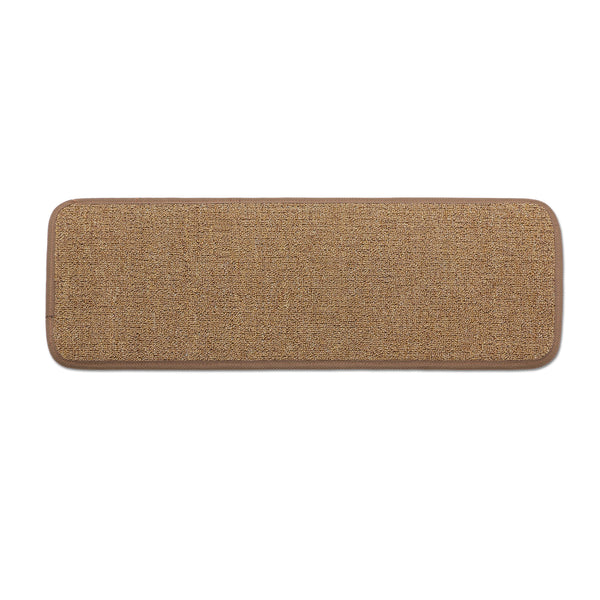 Seloom Carpet Stair Treads Indoor Non Slip Stair Rugs/Covers Rubber Backing ((30*8 in, 5pcs), Pure Brown)