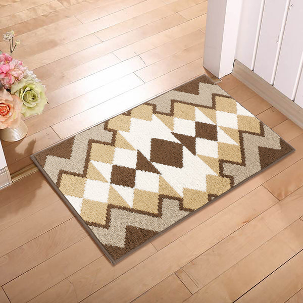 Seloom Durable Kitchen Rug Runners with Non-Slip Rubber Backing and Unique Flower Design, Perfect for Kitchen Floor (Set of 2, 18×27+18×47 Inch)