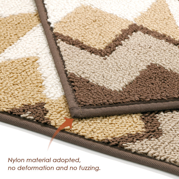 Seloom Durable Kitchen Rug Runners with Non-Slip Rubber Backing and Unique Flower Design, Perfect for Kitchen Floor (Set of 2, 18×27+18×47 Inch)