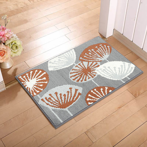 Seloom Durable Kitchen Rug Runners with Non-slip Rubber Backing and Unique Flower Design, Perfect for Kitchen Floor (Set of 2, 18×27+18×47 Inch)