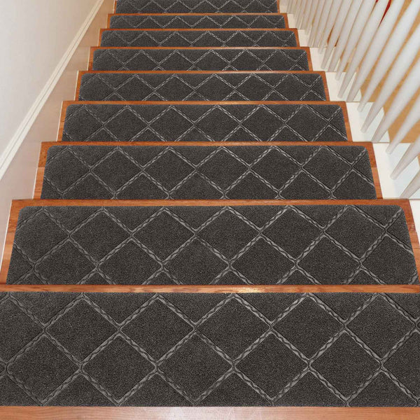 Seloom Upgraded 9" x 36" Stair Treads for Wooden Steps- Carpet Non-Slip with Non Skid Backing Specialized for Indoor Steps, Removable Washable Runners Perfect for Dogs 15-Pack