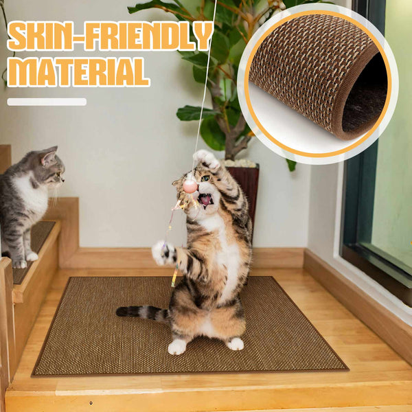 Seloom Stair Treads Non Slip Carpet for Wooden Steps Indoor, Peel and Stick Extra Wide Stair Tread Step Pads with Reusable Adhesive for Dogs Kids Elders, Machine Washable, 5‘*5’+30“*8”，2 pieces