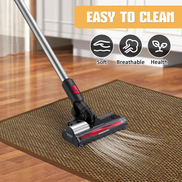 Seloom Stair Treads Non Slip Carpet for Wooden Steps Indoor, Peel and Stick Extra Wide Stair Tread Step Pads with Reusable Adhesive for Dogs Kids Elders, Machine Washable, 5‘*5’+30“*8”，2 pieces