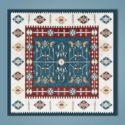 Seloom Doormats Non-Slip Outdoor Blended Jacquard Craft Door Mats Inside Entrance Rugs(Blue (3' x 3'))