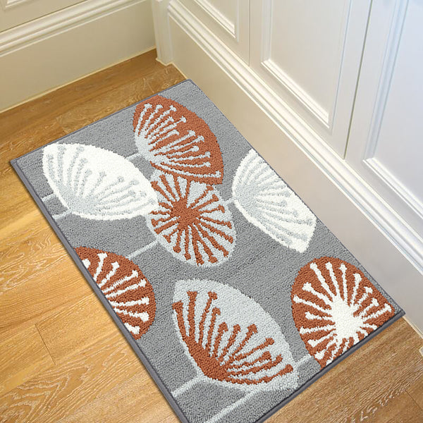 Seloom Kitchen Floor Rug with Non Skid Rubber Backing and Unique Flower Design, Durable Thick Door Mat for Kitchen Entrance/Laundry Room/Living room(24×36 Inch, 1 Piece)